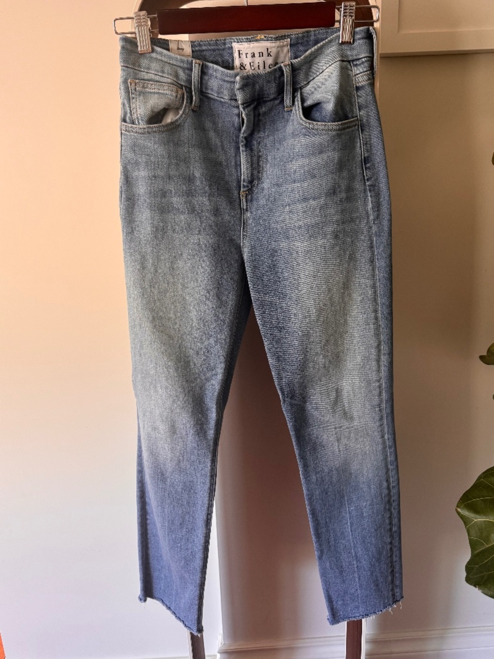 Frank & Eileen Derry Jeans | Size 27 | Raw Hem | Light Wash | Made in USA